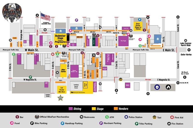 EVENT MAP Leesburg Bikefest 2025